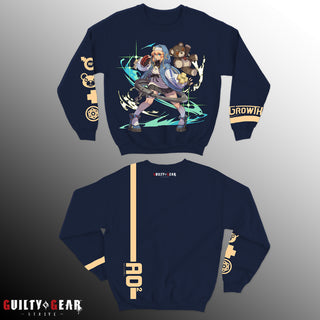 Pre-Order: Guilty Gear -Strive- Bridget Premium Cotton/Spandex Crewneck Sweatshirt (Starlight Navy)